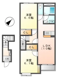 エルシャトーIII【2階】の間取り