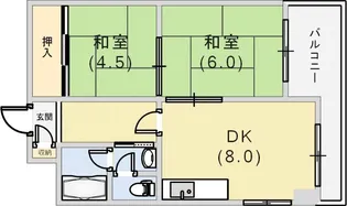 甲南第二兵庫コーポラス【3階】の間取り