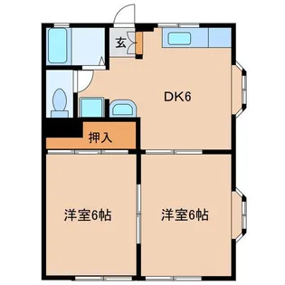 チムニイハイツII【2階】の間取り