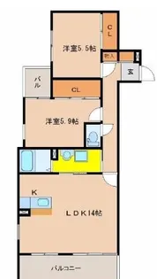 アルテマイスター谷川【4階】の間取り