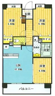 グランコルサ【1階】の間取り