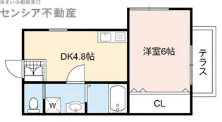 第5テラダハイツ【1階】の間取り
