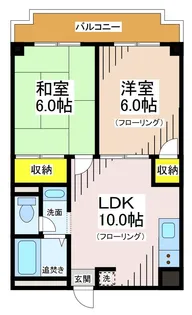 ウイングシティ立花【5階】の間取り