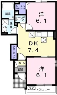 プロムナード瀬野A【1階】の間取り