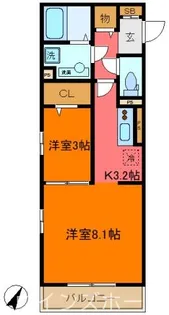 ビエント【3階】の間取り