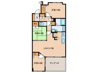 アメニティ南草津VII【10階】の間取り