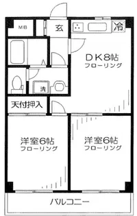江藤マンション【6階】の間取り