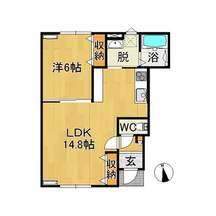 メゾンジェミニ【1階】の間取り