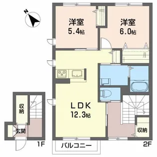 シャーメゾン菅谷台VII【2階】の間取り