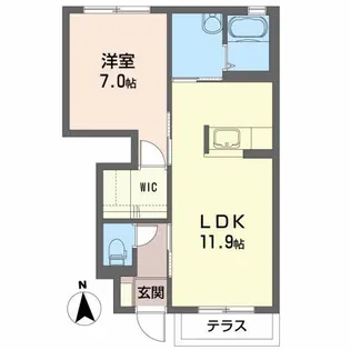 メゾン モンタールト A【1階】の間取り