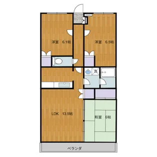 キャッスル長嶺I【2階】の間取り