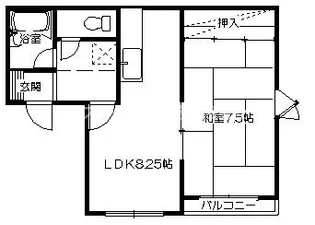 コーポK星が丘II【1階】の間取り