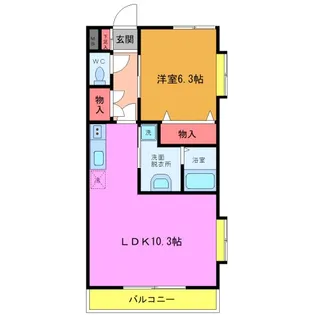 トゥールヌソル【3階】の間取り