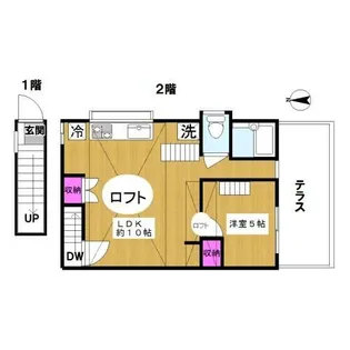 メゾンハギワラ【2階】の間取り