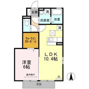 コルナスヒルアイエフ【1階】の間取り