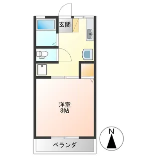 シティハイム幸【1階】の間取り