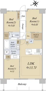 シティハウス吉祥寺北町【4階】の間取り