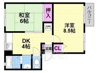 ハイツかわもと【1階】の間取り