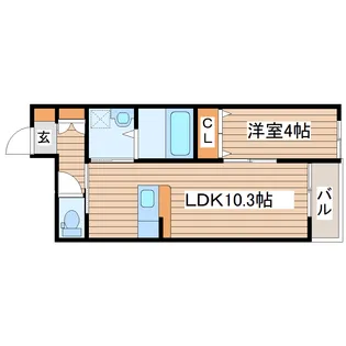 クレストII【1階】の間取り