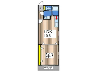 カイレジデンス矢部【3階】の間取り