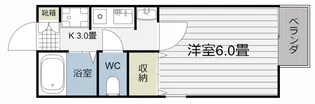 プチパレ紫原【1階】の間取り