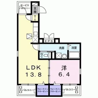 カーサ・ブリーゼ【1階】の間取り
