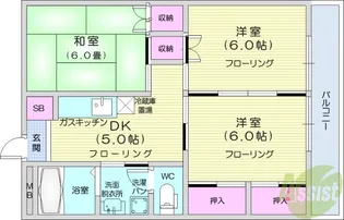 萱場ハイツ【1階】の間取り