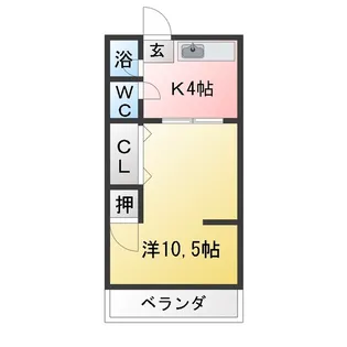 コーポ中砂【1階】の間取り