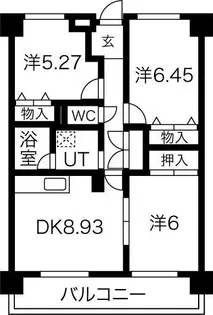 メゾンド鏡島【2階】の間取り