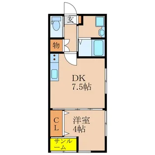 Win-Win札元 C棟【1階】の間取り