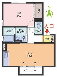グッドラックI【2階】の間取り