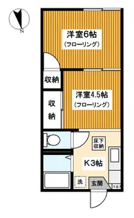 第1西山ハイツ【1階】の間取り
