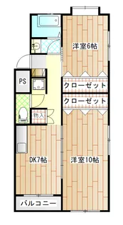ハウスさつき【2階】の間取り