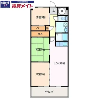 ボヌール【5階】の間取り