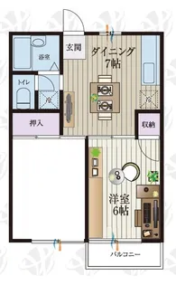 b’CASA本八幡re-born【2階】の間取り