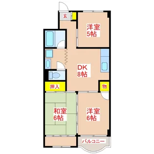旭ハイツ【4階】の間取り