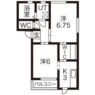 サンパティ英 A棟【2階】の間取り