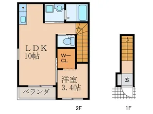 NORD行橋【2階】の間取り