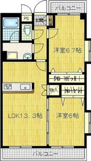 エスト壱番館・弐番館【1階】の間取り