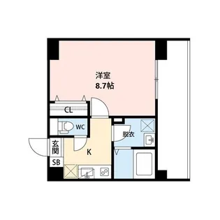 CUES(キューズ)東万代【10階】の間取り