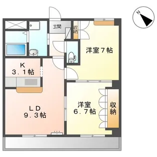 フォレスト カワハラ【1階】の間取り