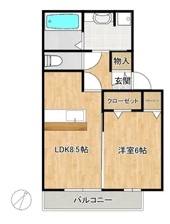 スプランディードシンフォニーB棟【1階】の間取り