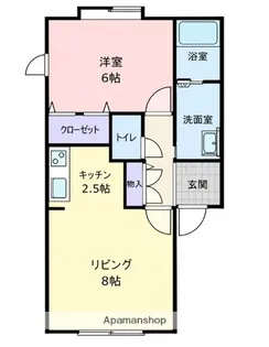 ドゥエルデラ【2階】の間取り