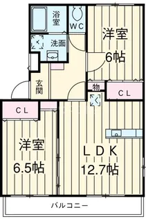 ルネスKMIII【2階】の間取り