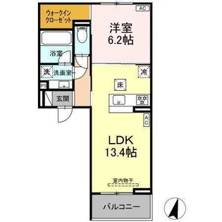 D-avance井田 A棟【1階】の間取り