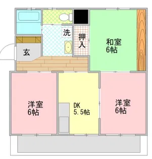 嘉悦マンション【1階】の間取り