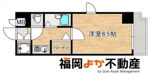 ピュアドームエール大濠【7階】の間取り