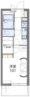 レオパレス三軒家【2階】の間取り