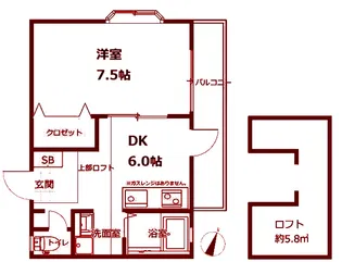 ブロウブラン根岸【2階】の間取り