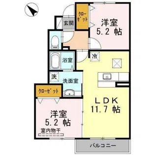 サン メゾン【1階】の間取り